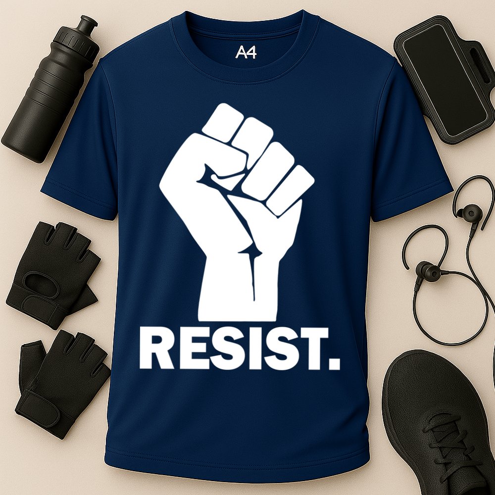 Resist Fist Logo Anti Trump Cooling Performance Crew T-Shirt