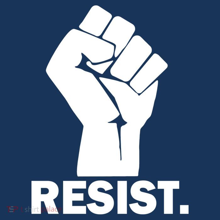 Resist Fist Logo Anti Trump Drawstring Bag
