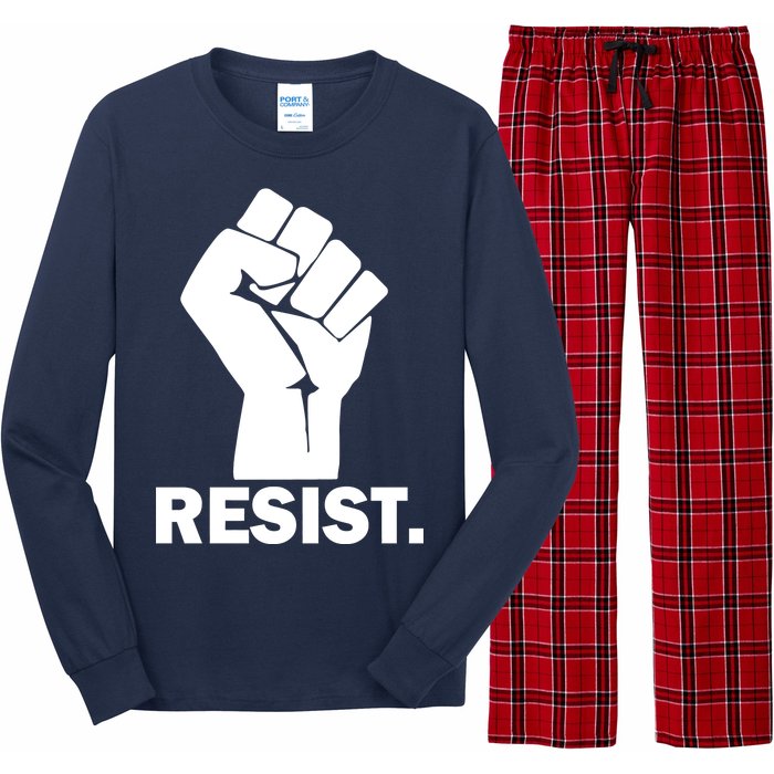 Resist Fist Logo Anti Trump Long Sleeve Pajama Set