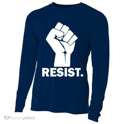 Resist Fist Logo Anti Trump Cooling Performance Long Sleeve Crew