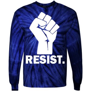 Resist Fist Logo Anti Trump Tie-Dye Long Sleeve Shirt