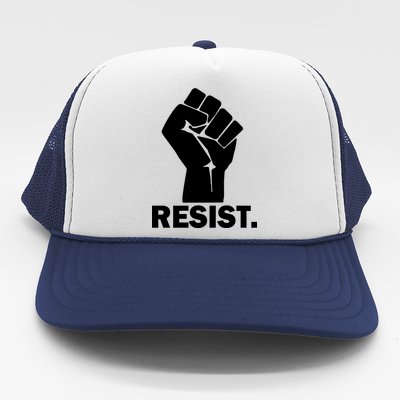 Resist Fist Logo Anti Trump Trucker Hat