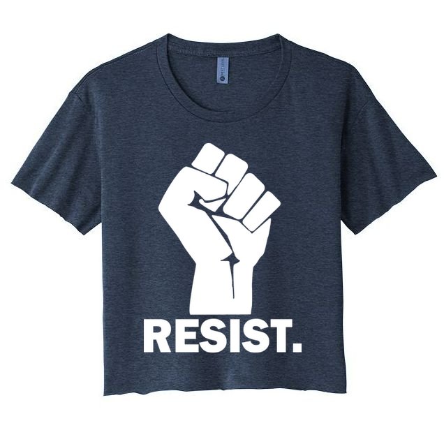 Resist Fist Logo Anti Trump Crop Top