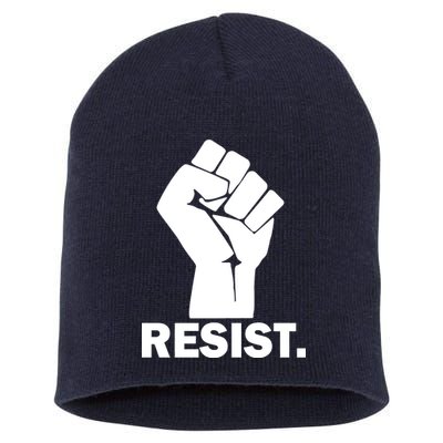 Resist Fist Logo Anti Trump Short Acrylic Beanie