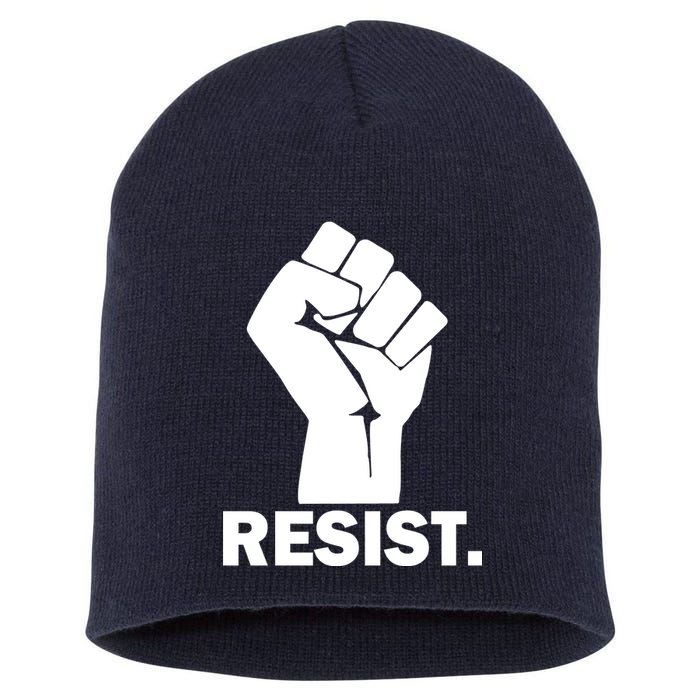 Resist Fist Logo Anti Trump Short Acrylic Beanie