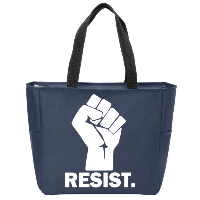 Resist Fist Logo Anti Trump Zip Tote Bag