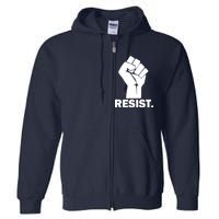 Resist Fist Logo Anti Trump Full Zip Hoodie