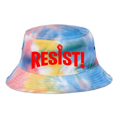 Resist Fist Logo Anti Trump Resistance Revolution Tie Dye Newport Bucket Hat