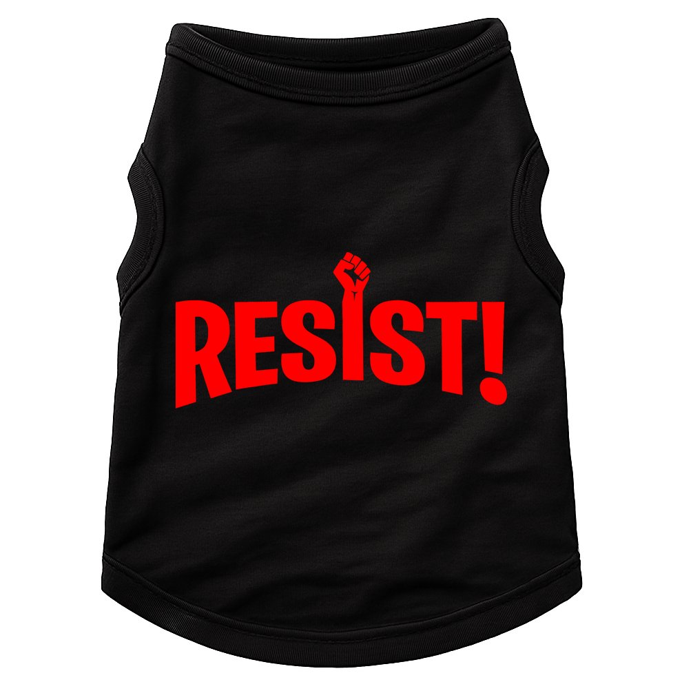 Resist Fist Logo Anti Trump Resistance Revolution Doggie Tank