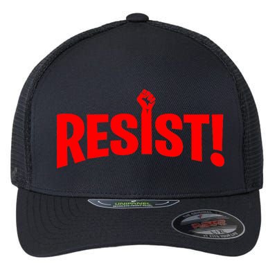 Resist Fist Logo Anti Trump Resistance Revolution Flexfit Unipanel Trucker Cap