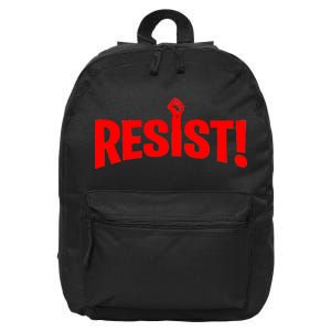 Resist Fist Logo Anti Trump Resistance Revolution 16 in Basic Backpack