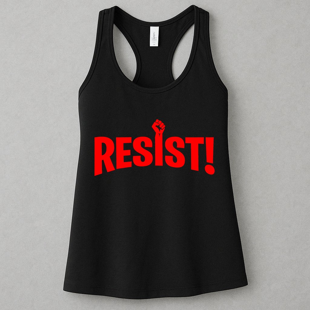 Resist Fist Logo Anti Trump Resistance Revolution Womens Tank Top