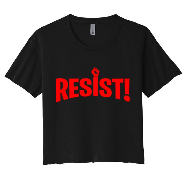 Resist Fist Logo Anti Trump Resistance Revolution Crop Top
