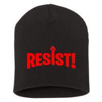 Resist Fist Logo Anti Trump Resistance Revolution Short Acrylic Beanie