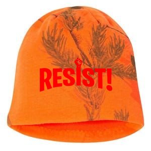 Resist Fist Logo Anti Trump Resistance Revolution Kati - Camo Knit Beanie