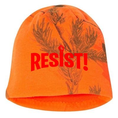 Resist Fist Logo Anti Trump Resistance Revolution Kati - Camo Knit Beanie