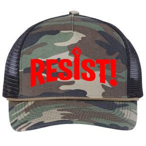 Resist Fist Logo Anti Trump Resistance Revolution Retro Rope Trucker Hat Cap