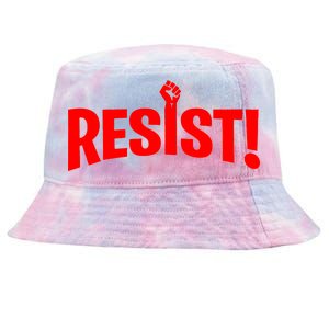 Resist Fist Logo Anti Trump Resistance Revolution Tie-Dyed Bucket Hat