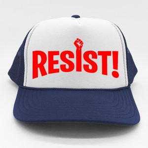 Resist Fist Logo Anti Trump Resistance Revolution Trucker Hat