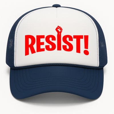 Resist Fist Logo Anti Trump Resistance Revolution Trucker Hat