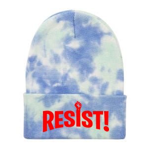 Resist Fist Logo Anti Trump Resistance Revolution Tie Dye 12in Knit Beanie