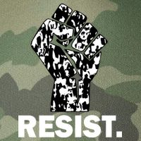 Resist Fist Pattern Hand Legacy Tie Dye Trucker Hat