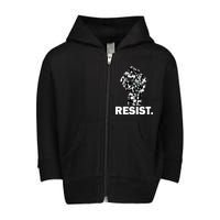 Resist Fist Pattern Hand Toddler Zip Fleece Hoodie