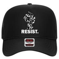 Resist Fist Pattern Hand High Crown Mesh Back Trucker Hat