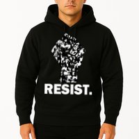 Resist Fist Pattern Hand Hoodie