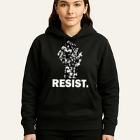 Resist Fist Pattern Hand Hoodie