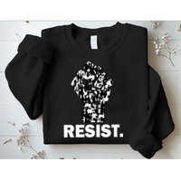 Resist Fist Pattern Hand Sweatshirt