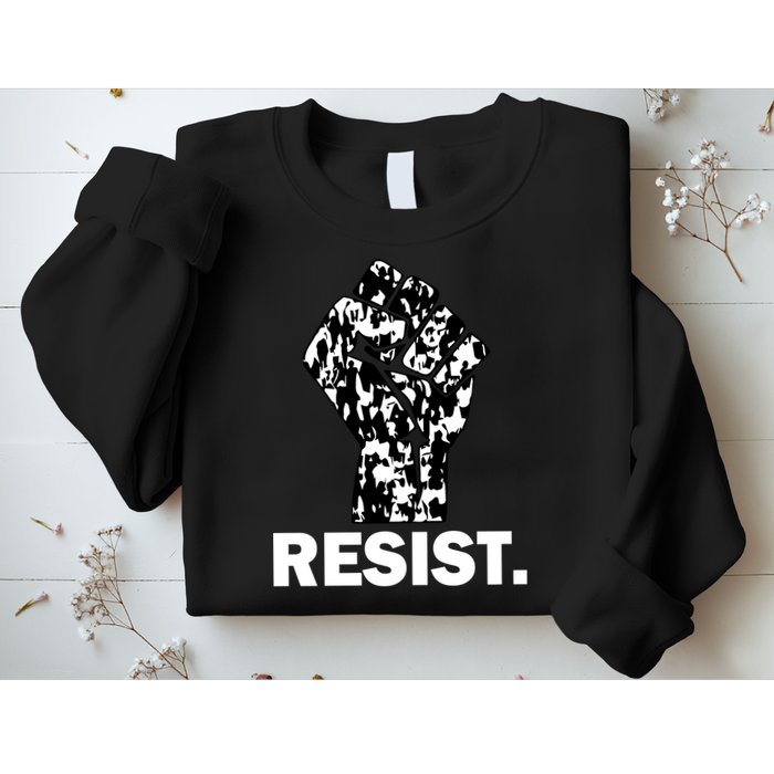 Resist Fist Pattern Hand Sweatshirt
