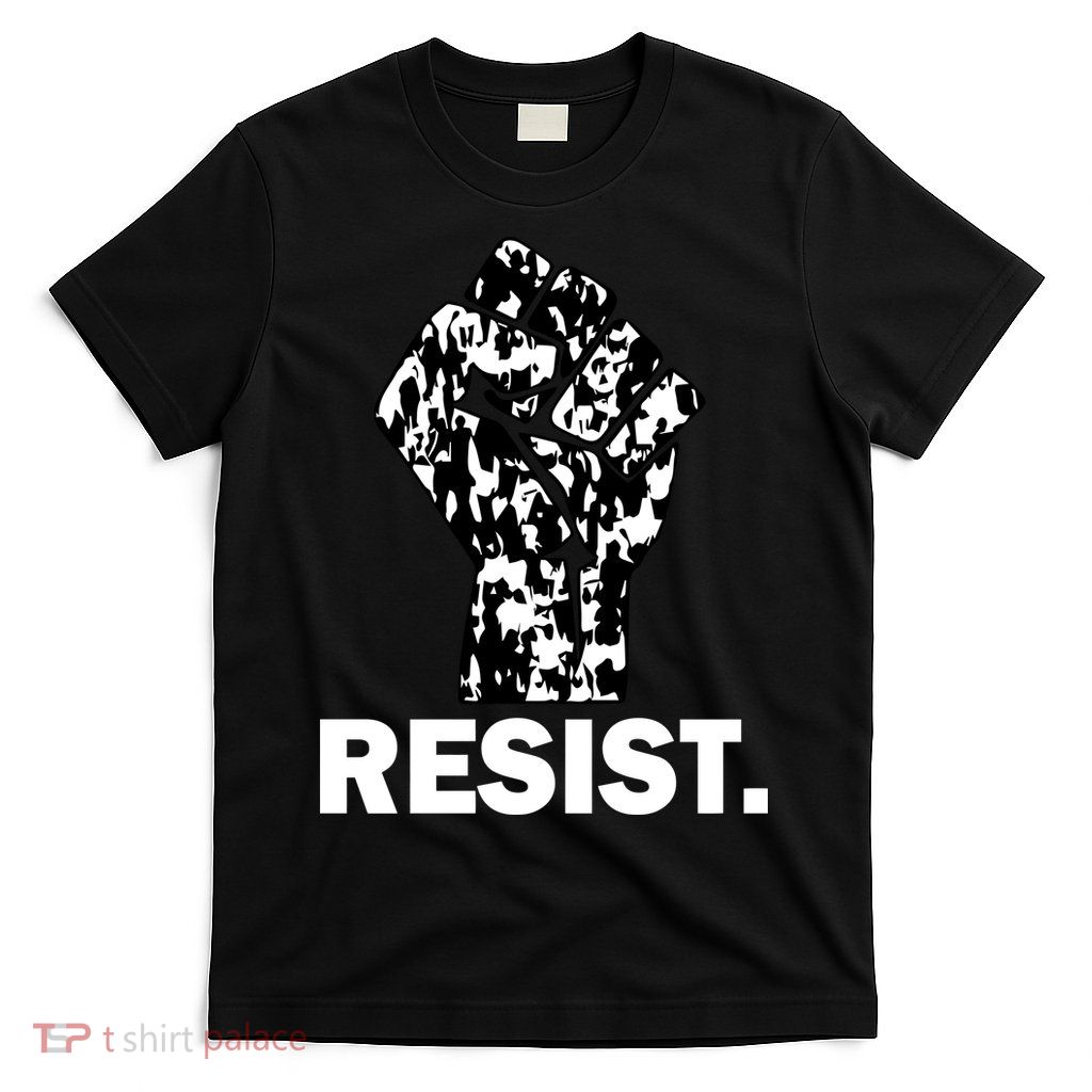 Resist Fist Pattern Hand T-Shirt