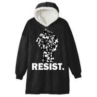 Resist Fist Pattern Hand Hooded Wearable Blanket