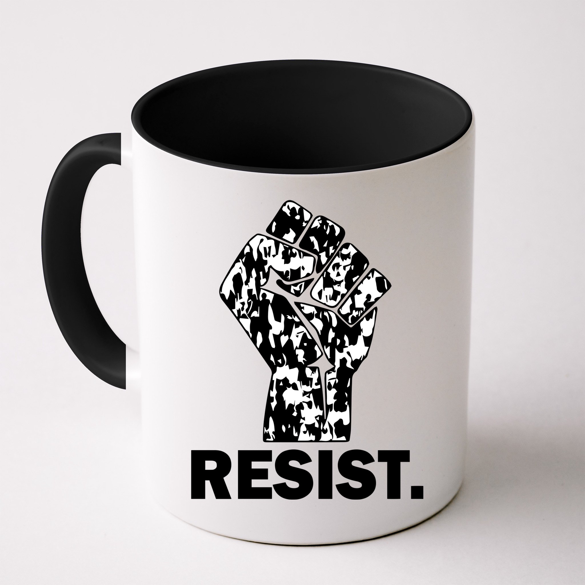 Resist Fist Pattern Hand Mug