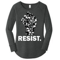 Resist Fist Pattern Hand Women's Perfect Tri Tunic Long Sleeve Shirt