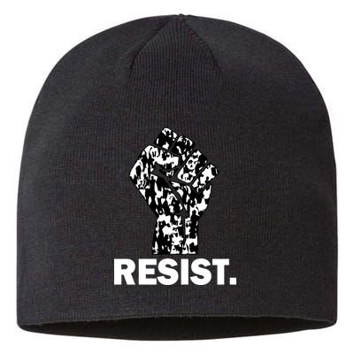 Resist Fist Pattern Hand Sustainable Beanie