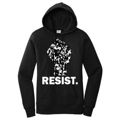 Resist Fist Pattern Hand Women's Pullover Hoodie