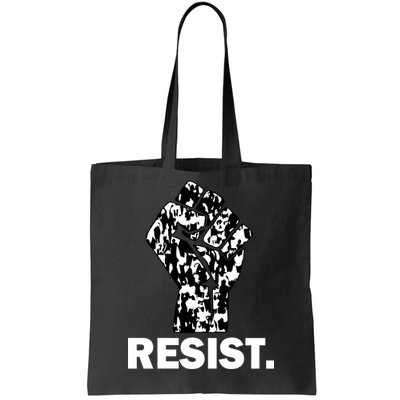 Resist Fist Pattern Hand Tote Bag