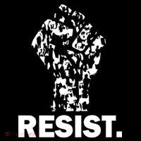 Resist Fist Pattern Hand Bag