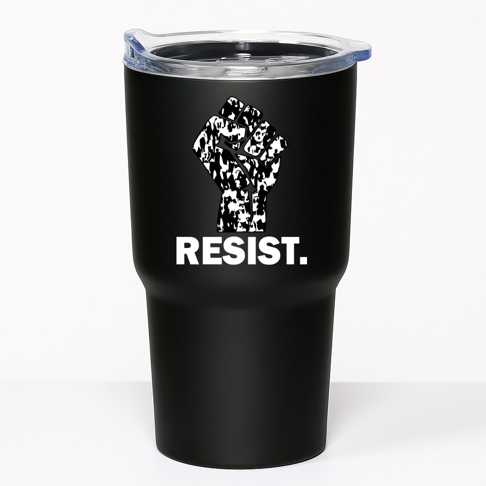 Resist Fist Pattern Hand Tumbler