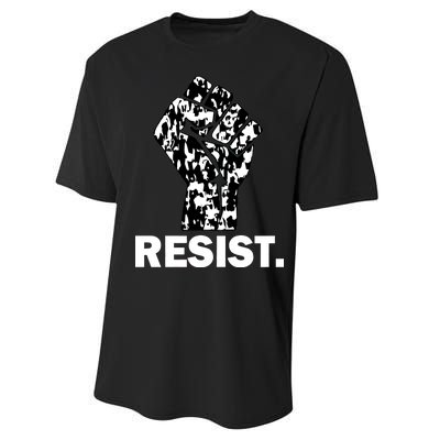 Resist Fist Pattern Hand Performance Sprint T-Shirt