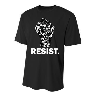 Resist Fist Pattern Hand Youth Performance Sprint T-Shirt