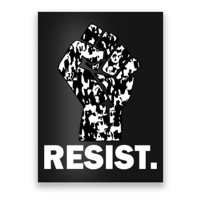 Resist Fist Pattern Hand Poster