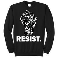 Resist Fist Pattern Hand Tall Sweatshirt