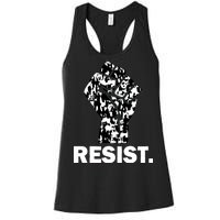 Resist Fist Pattern Hand Women's Racerback Tank