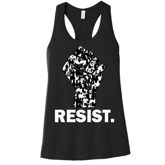 Resist Fist Pattern Hand Women's Racerback Tank