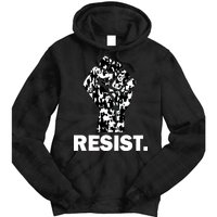 Resist Fist Pattern Hand Tie Dye Hoodie