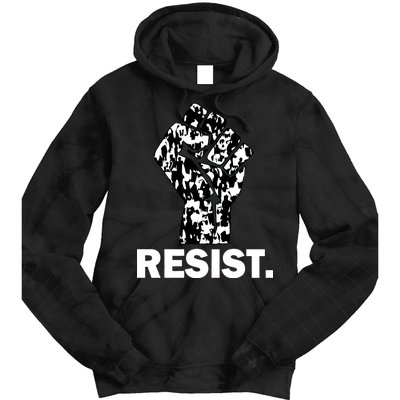 Resist Fist Pattern Hand Tie Dye Hoodie