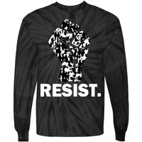 Resist Fist Pattern Hand Tie-Dye Long Sleeve Shirt